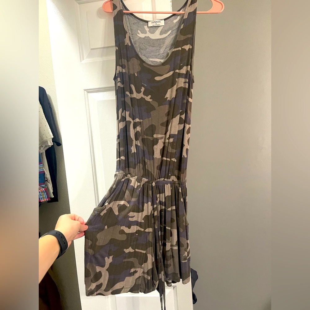 Womens Zenana camo romper size small